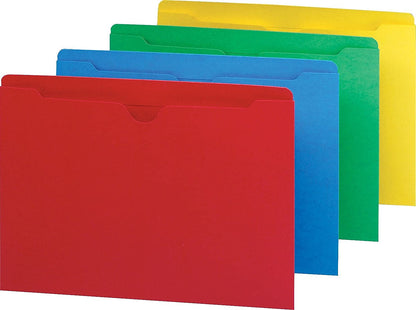 Smead File Jacket, Reinforced Straight-Cut Tab, Flat-No Expansion, Letter Size, Manila, 100 per Box (75500)