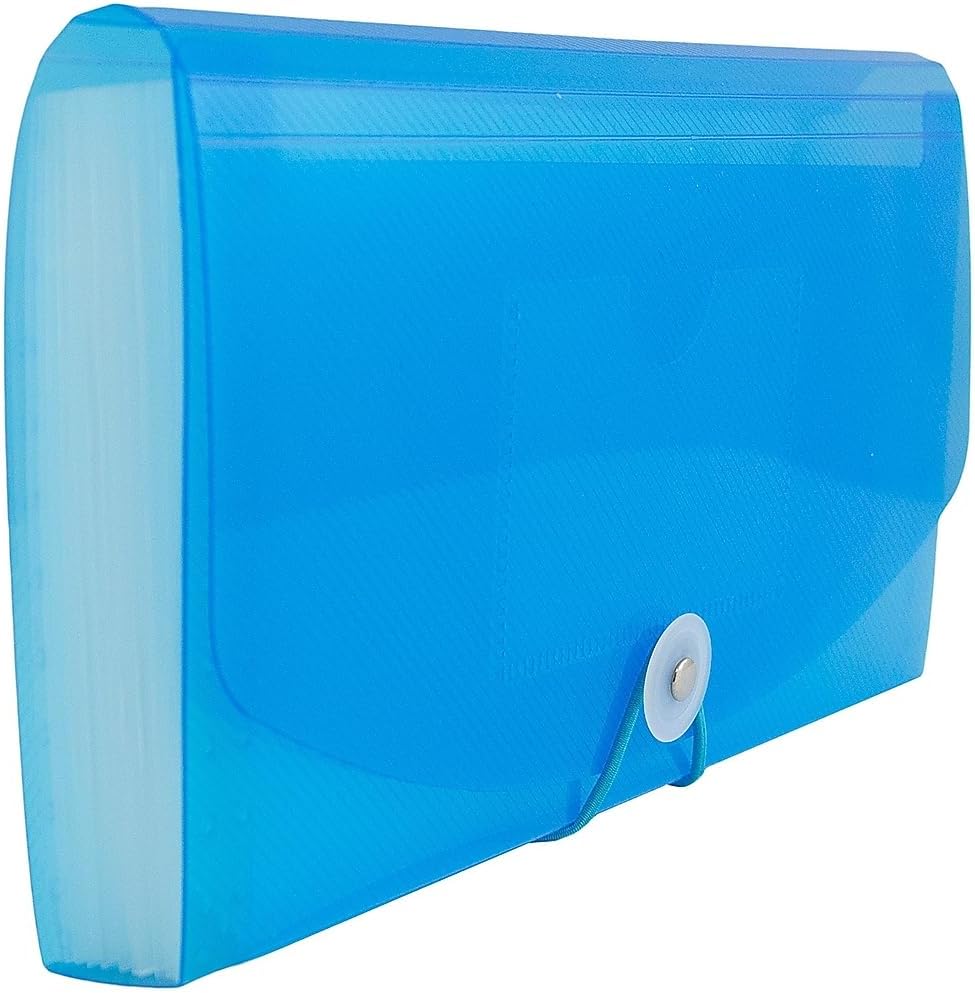 JAM Paper Accordion Folders - 13 Pocket Plastic Expanding File - Legal Size - 10 x 15 - Red - Sold Individually