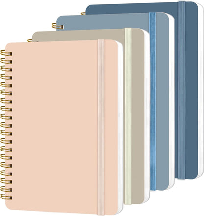 4 PCS Small Spiral Notebook 5x7, Spiral Journal Notebook, Notebooks for Work, Note Taking, School, Small Notebooks 5x7 with Strap, Cute Notebooks for Women 50 Sheets
