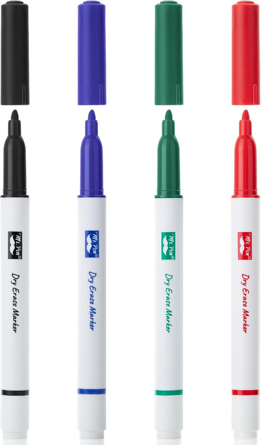 Mr. Pen- Dry Erase Markers, 12 Pack, Assorted Colors, Fine Tip, Dry Erase Whiteboard Markers for Writing on Whiteboards, Weekly Planner, Glass, School, Office, Home