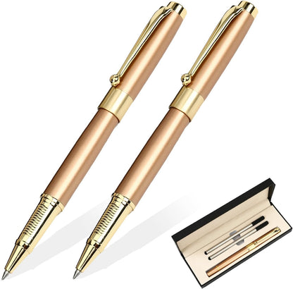 YIVONKA Ballpoint Pen Black Refill,Luxury Ballpoint Line width 0.5mm,Best Ball Pen Gift Set for Men & Women Professional Executive,Office,Nice BallPens Classy Gift Box (Black)
