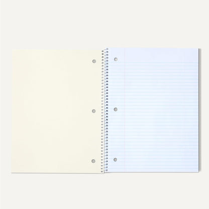 Amazon Basics College Ruled Spiral Notebook, For Work and School, 70 Sheets, 8" x 10.5", Assorted Solid Colors, 5 pack
