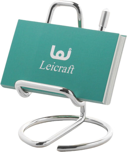 Business Card Holder for Desk, Cute Metal Card Organizers and Office Desk Accessories for Men and Women (Golden)