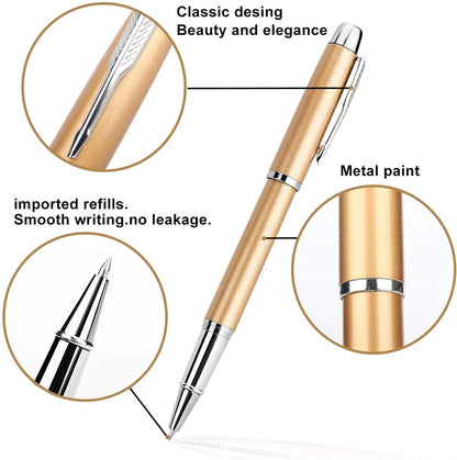 8 Pieces Replaceable Ballpoint Pen Refills Work for Most Brands Pens with Smooth Writing,Free-Flowing German Ink with Medium 0.5mm Ballpoint Tip(Black Refills and Length 4.4inch)