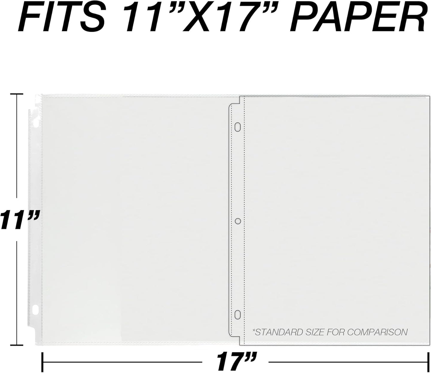 Samsill Sheet Protectors, 8.5 x 14 Inch Document Protectors for Legal Binder, Heavyweight, Clear, Legal Size, Top Loading, Acid Free, 30 Pack
