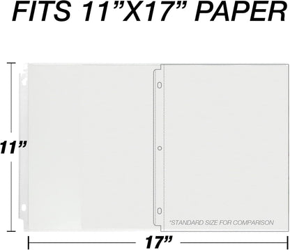 Samsill Sheet Protectors, 8.5 x 14 Inch Document Protectors for Legal Binder, Heavyweight, Clear, Legal Size, Top Loading, Acid Free, 30 Pack