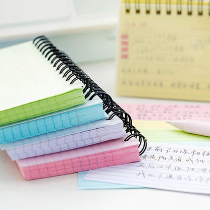 Office Horizontal Line Portable Tearable Memo Pads Notebook Notepad Coil Note Book Journal Diary Planner(Multicolor)