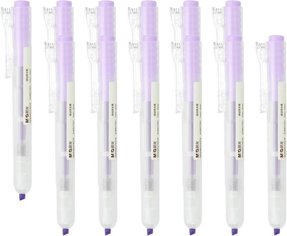 M&G Orange Highlighters, 12 Pack Retractable Neon Highlighters with Clear View, No Bleeds, Bright Markers for Books