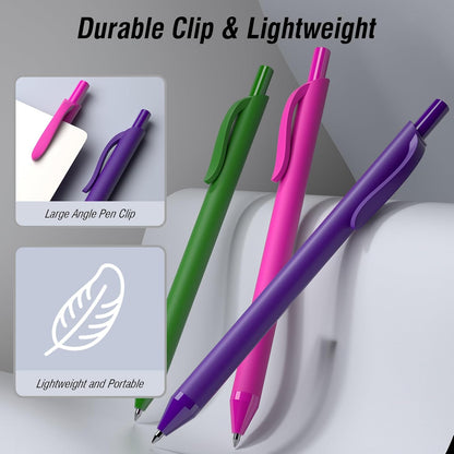 Bulk Pens - 108 Pack Black Pens 1.0MM Medium Point Ballpoint Pens, Smooth Writing No Bleed Retractable Ball Point Pen (Black)