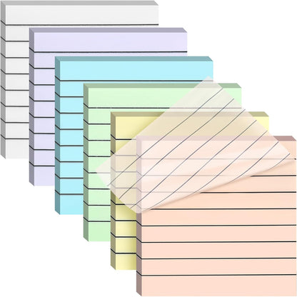 3x3 Inch Transparent Sticky Notes 300 Sheets, Clear Translucent Lined Self-Adhesive Memo Repositionable Reminder Pad for Office, College Students, Planners, Journals, School Supplies (Purple)