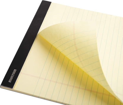 Mintra Office White Legal Pads – Ruled Notepads and Micro-Perforated Sheets, Ideal for Writing, Note-Taking & Creativity, Office, or Professional Use, Basic Pad 6 pack, 8.5"x11" (Narrow Ruled)