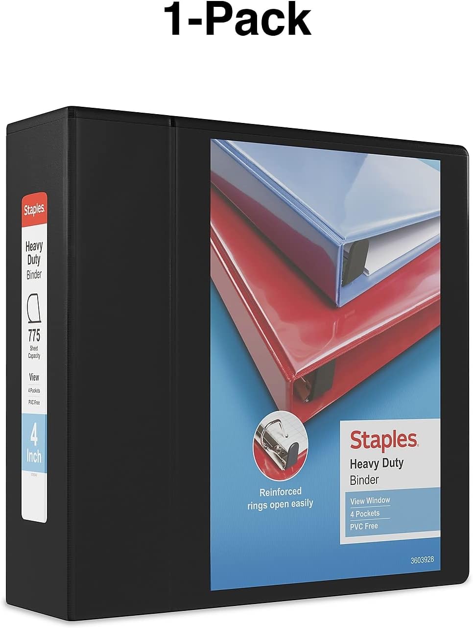 Staples Heavy-Duty 2-Inch D-Ring View Binder, Reinforced Spine, Holds Up to 450 Sheets, Gray, for Office & School