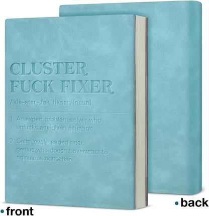 Dumpster Firefighter Notebook, Gifts for Coworker Boss Appreciation Employees Manager Leather Journal