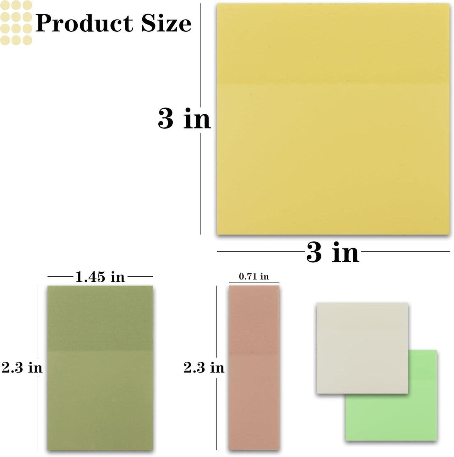 YOUDEFUL 1600pcs Translucent Sticky Note Tabs, Morandi Page Markers for Annotating Books,Repositionable Book Flags Tabs Strip with Binders, Clear Sticky Notes,Page Tabs,Index Tabs