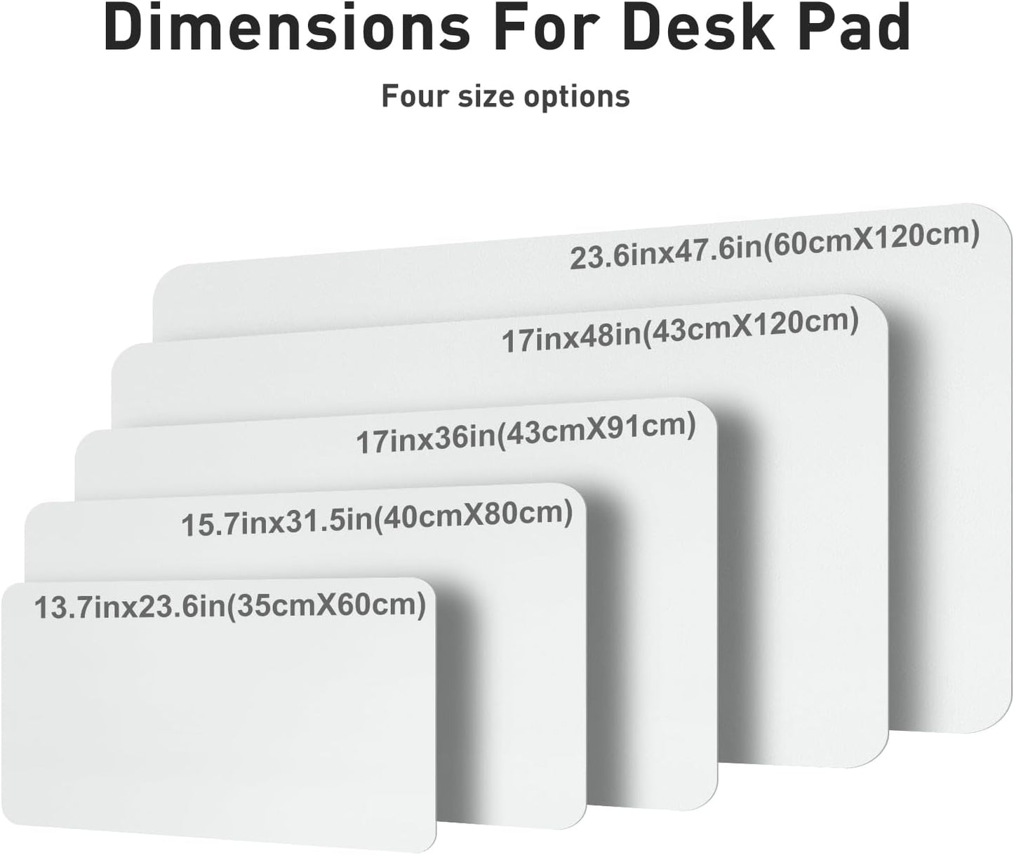 Aothia Leather Office Desk Pad Protector, Non-Slip PU Leather Desk Blotter, Waterproof Laptop Writing Mouse Pad for Office and Home, Black, 31.5" x 15.7" - Colors A