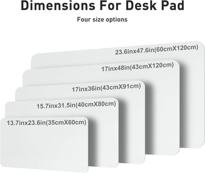 Aothia Non-Slip Waterproof PU Leather Desk Pad Protector for Mouse, Writing Desk, Office, Home, Laptop Blotter, 23.6" x 13.7", Black - Colors A