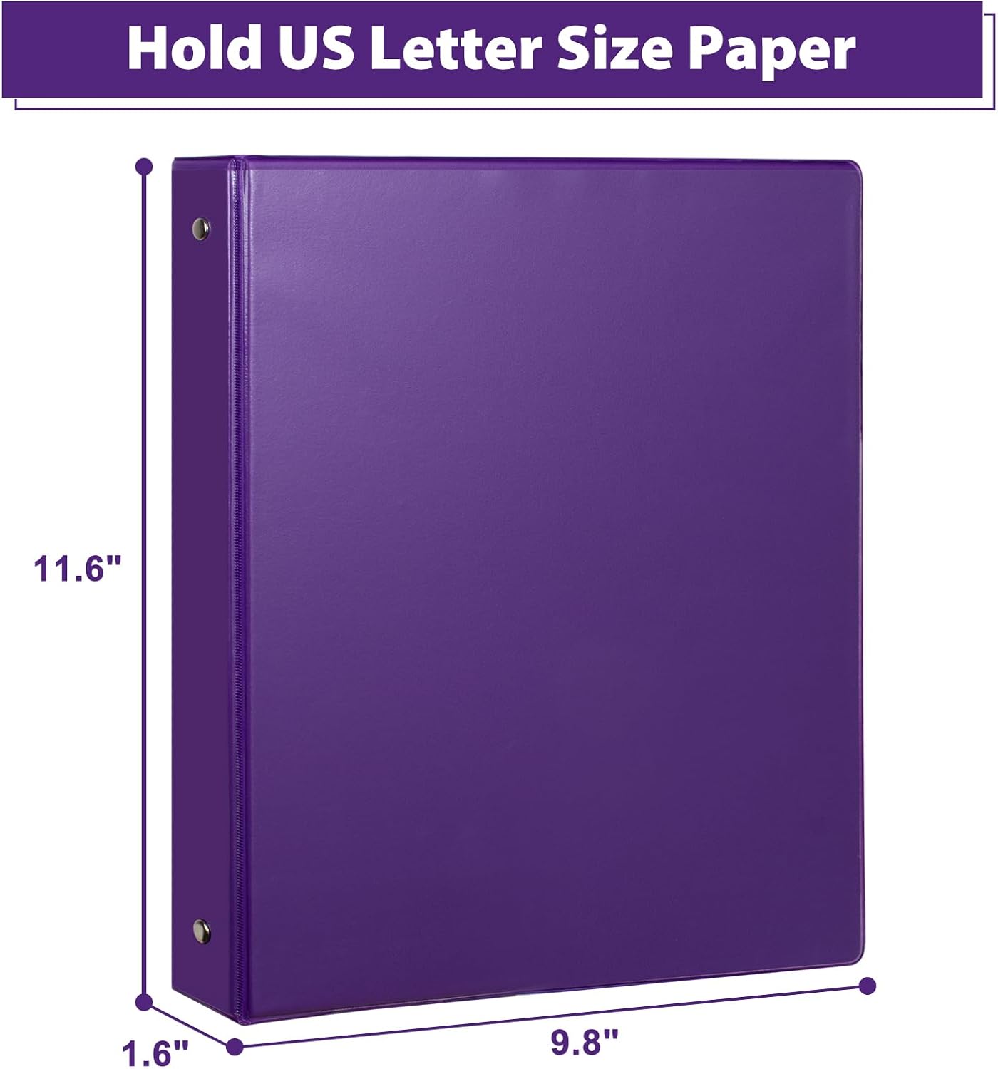 CIXILDTS 1-Inch Round Ring Binders, Standard 3 Ring Binder Fit Letter Size Paper, Presentation View Binders, 6 Packs, Assorted