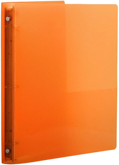 JAM PAPER Plastic 0.75 inch Binder - Clear 3 Ring Binder - Sold Individually