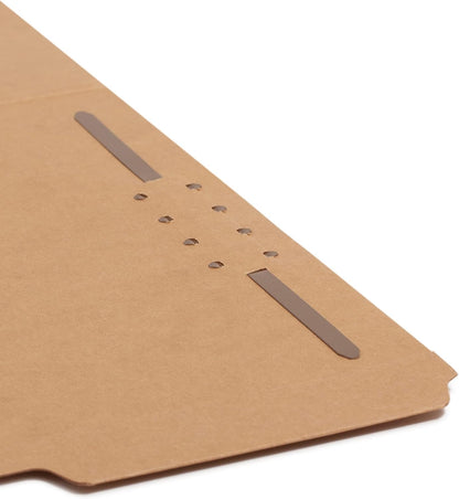 Smead Fastener File Folders, Reinforced 1/3-Cut Tabs, 2 Fasteners, Letter Size, Blue, 50 per Box (12040)