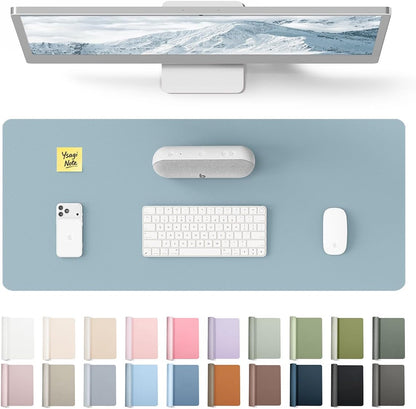 YSAGi Leather Office Desk Pad Protector, Large Mouse Pad, Non-Slip, PU Leather, Laptop Desk Blotter, Waterproof Writing Pad for Office and Home, Black, 23.6" x 13.8" - Colors B