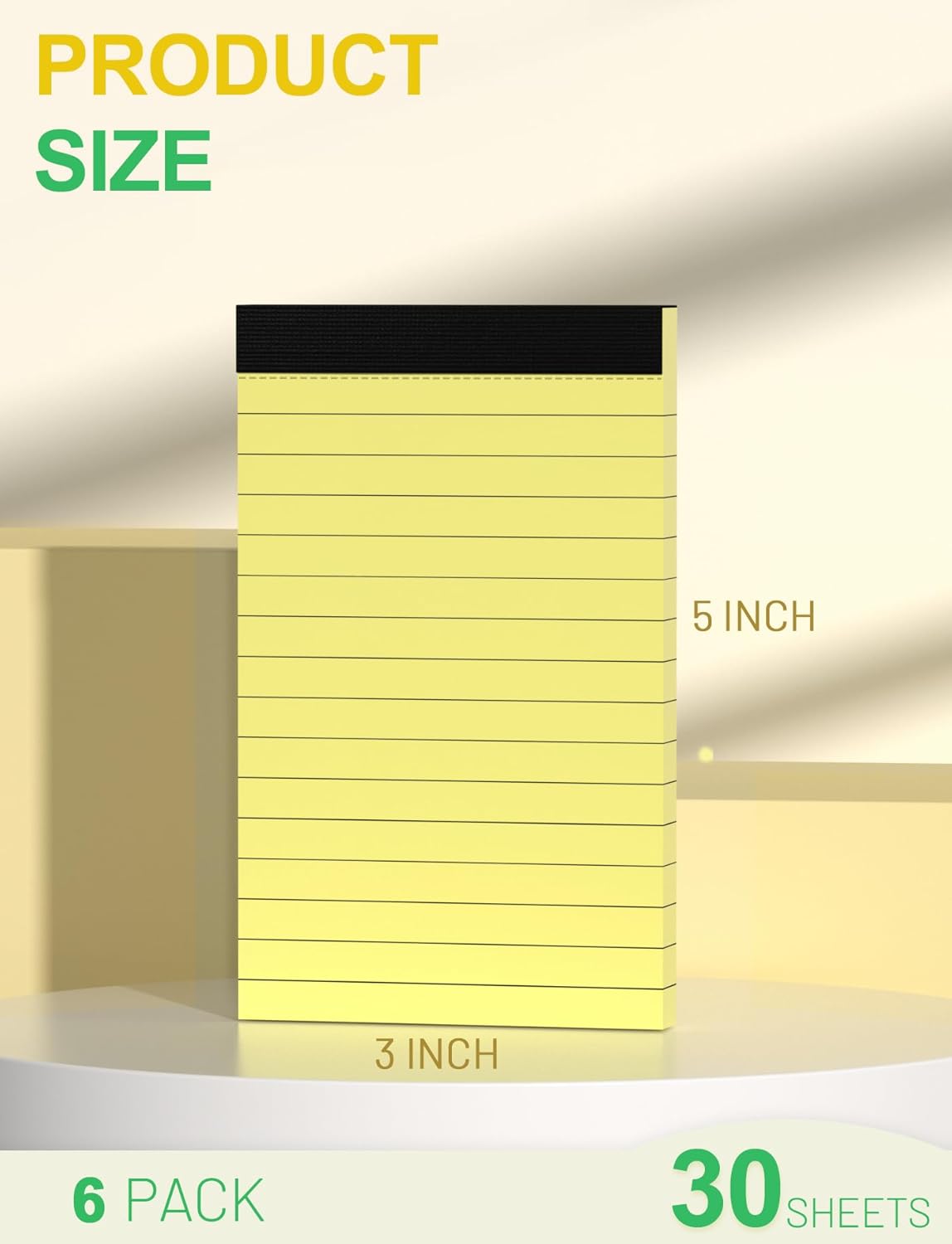 6 Pack Small Notepads Refills Memo Pads 3 x 5 Inch Lined Writing Note Pads with 30 Sheets Note Pad Paper in Each Pad Mini Pocket Notebook Refills for Taking Notes and Reminders Organization Planning