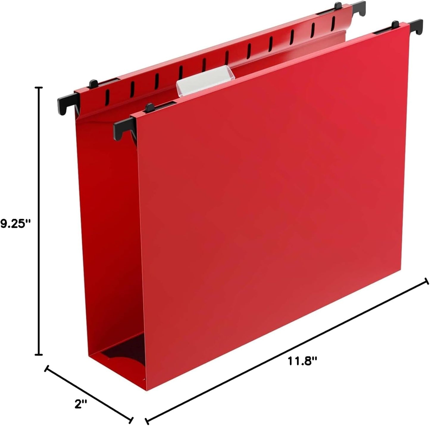 Shutex Extra Capacity Plastic Hanging File Folders,12 Pack Reinforced Hang Folders,Heavy Duty 2 Inch Expansion,Plastic Filing Cabinet Folders,Letter Size,Designed for Bulk Files, Medical Charts,Blue