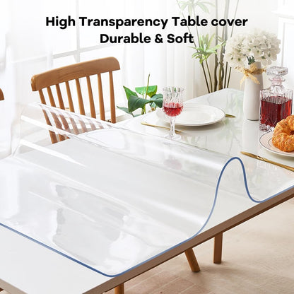 Transparent 14x24 in Small Office Desk Blotter Mat Clear Plastic Table Protector Cover Pad PVC Topper Surface Proection Mat Pad Anti Scratch Table Mat Glass End Table Protector Waterproof Easy Clean - Colors H