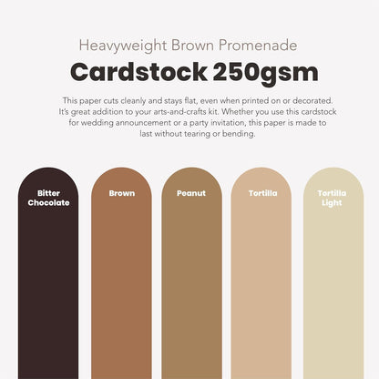 BearBoss Brown Kraft Cardstock Paper 12x12 inch 50 Sheets, Heavyweight 92lb Cover for Crafts DIY Cards Making