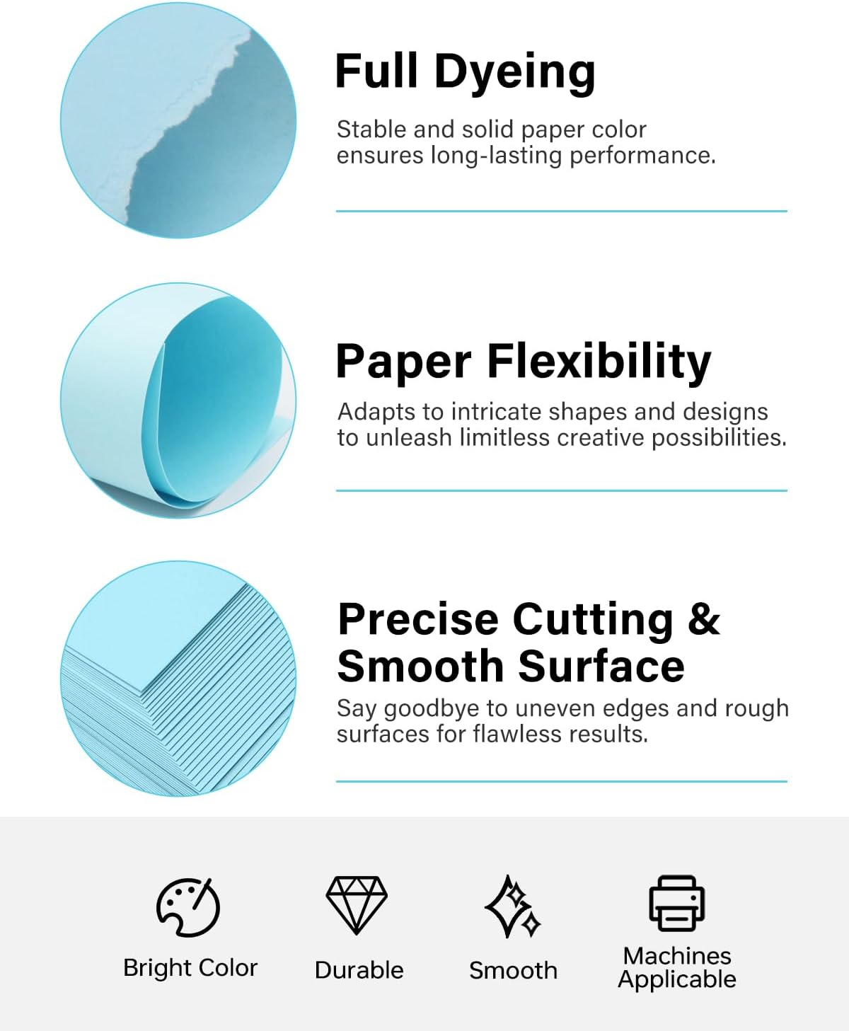 White Cardstock 8.5 x 11, 40 Sheets Card Stock, 75 LB/200 GSM Thick Copy Paper, Cardstock Printer Paper for School & Office Supplies, Art, Watercolo, Craft, Drawing, Invitations, Menus, DIY Cards
