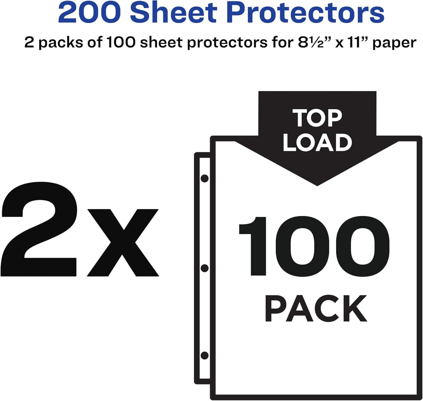 Avery Clear Standard Weight Sheet Protectors, Top Load, 25 Document Protectors (75530)