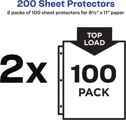 Avery Clear Standard Weight Sheet Protectors, Top Load, 25 Document Protectors (75530)