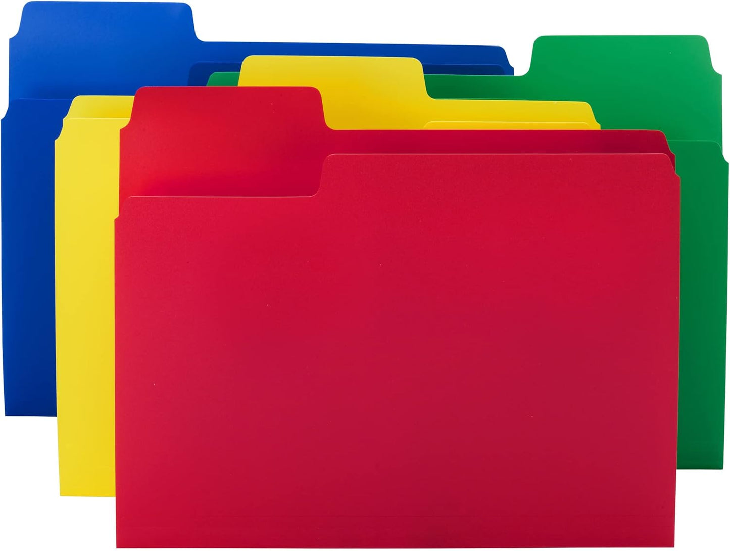 Smead Poly File Folder, 1/3-Cut Tab, Letter Size, Red, 24 per Box (10501)