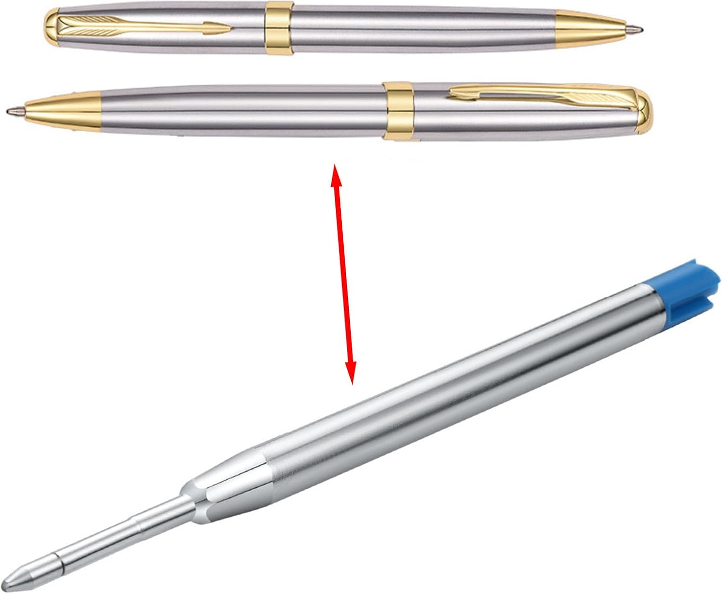 Pack of 10 Replaceable Ballpoint Pen Refills, G2 Gel Ink Refills,1mm Medium Point,Twist Pen Refill,Ball Point Pen Refills,Ink Refills for Pens,Black Ink Refills