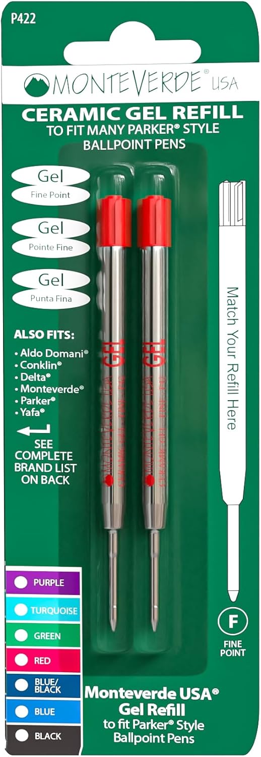 Monteverde® Capless Gel Refills to Fit Parker