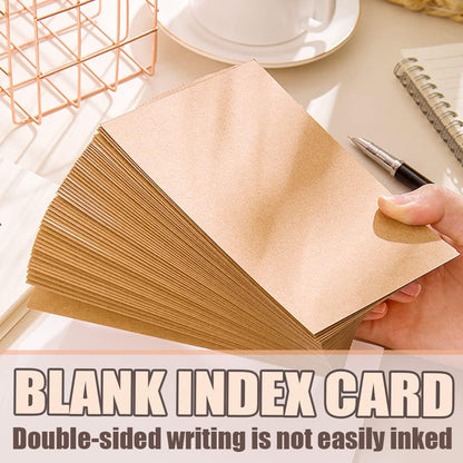 Bercoor 300 Pack Blank 3 x 5 Inch Index Cards, Heavy Study Cards, Note Cards for Office, School Learning, Kraft Paper
