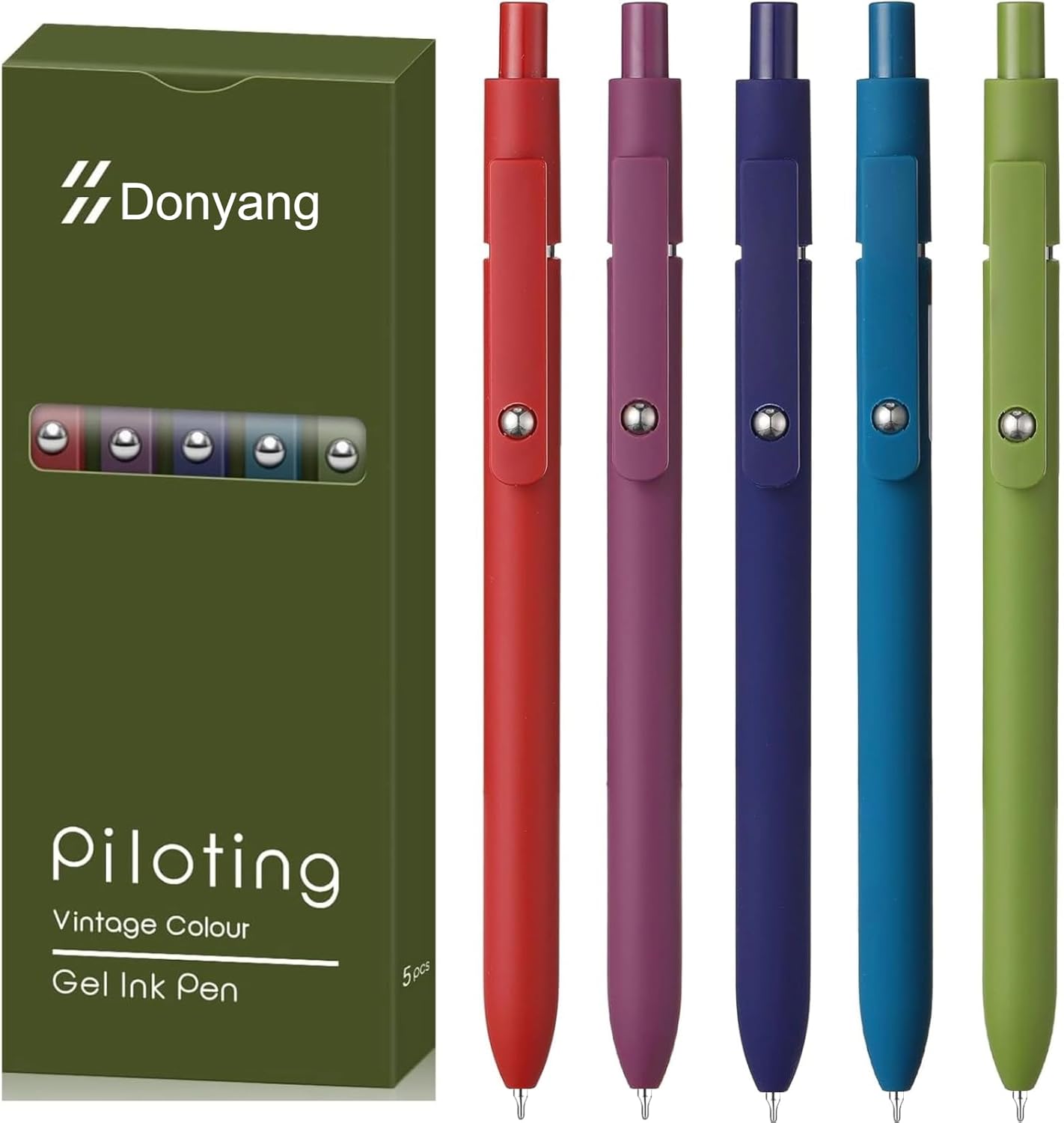 Donyang Gel Pens, 7pcs 0.5mm Black Ink Pens Quick Dry Fine Point Smooth Writing Pens for Journaling Note Taking, Cute Nurse Teacher Work Desk Accessories Office School Supplies Gifts for Women Men