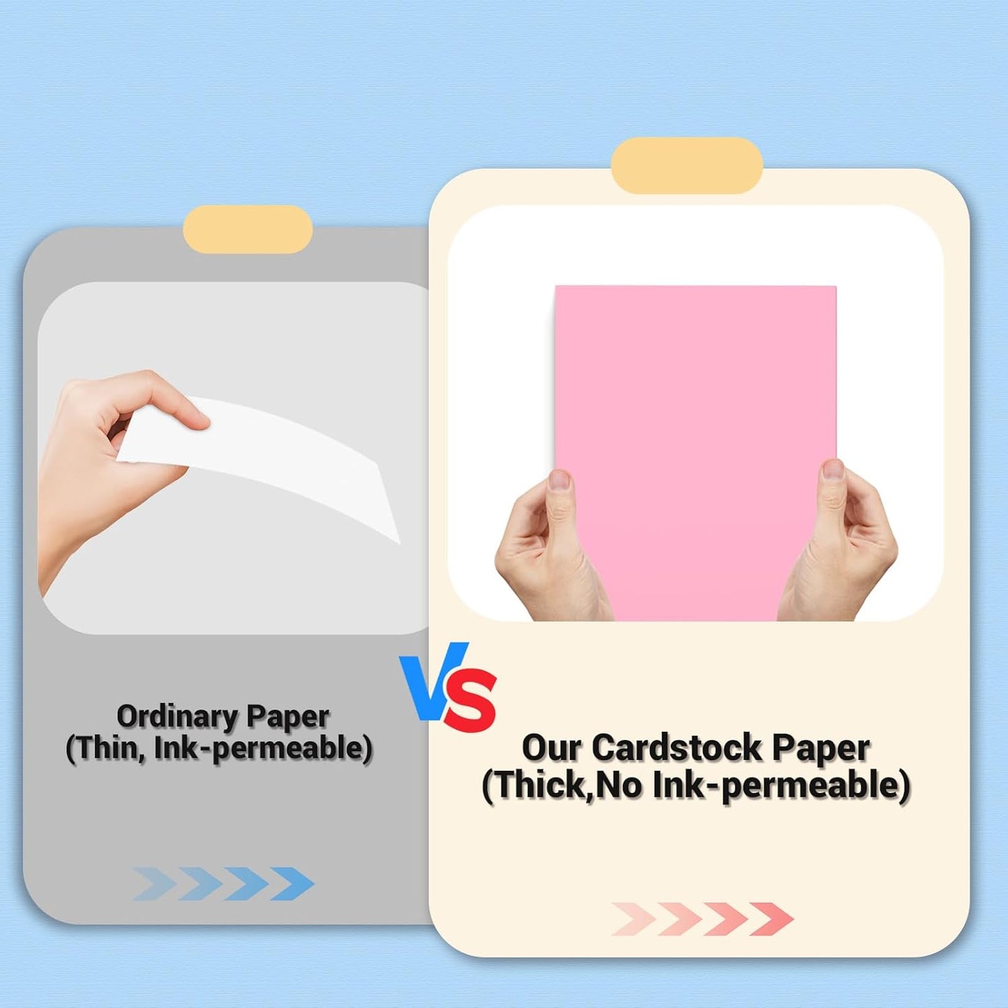 Cardstock 8.5 x 11, Thick Printer Paper 75 lb/200 gsm, 40 Sheets Card Stock White, Heavy Card stock, White CardStock Paper for Invitations, Diy Cards, Business Cards, Menus, Crafts, Drawing etc