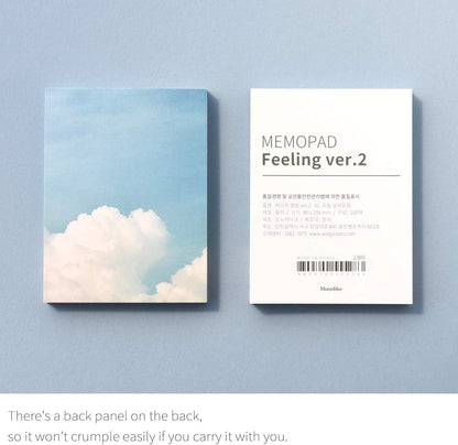 Monolike Memopad Memories design B SET - 4 Packs, 4 Different Designs, 100 Sheets Per Pad, Total 400 Sheets, Note pads, Writing pads, 3.15 x 4.17 Inches