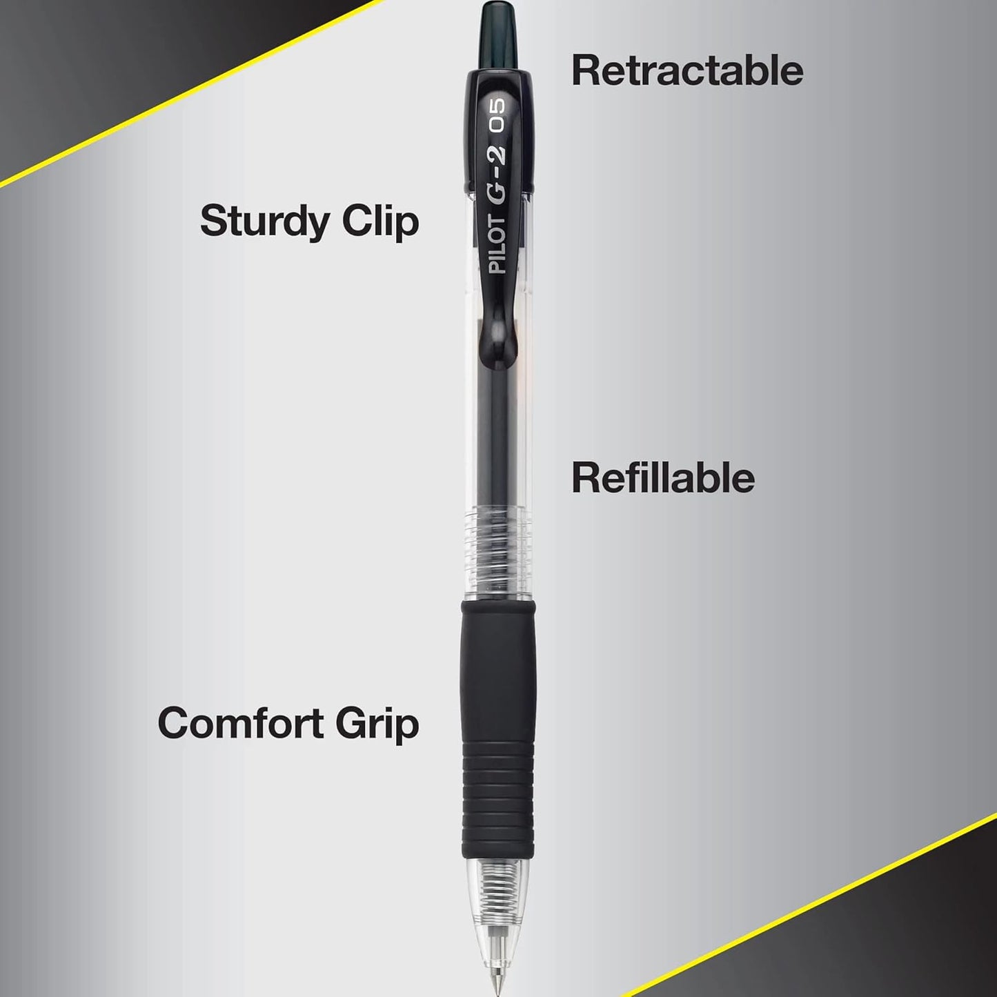 PILOT G2 Premium Refillable and Retractable Rolling Ball Gel Pens, Extra Fine Point, Assorted Color Inks, 5-Pack (31300)