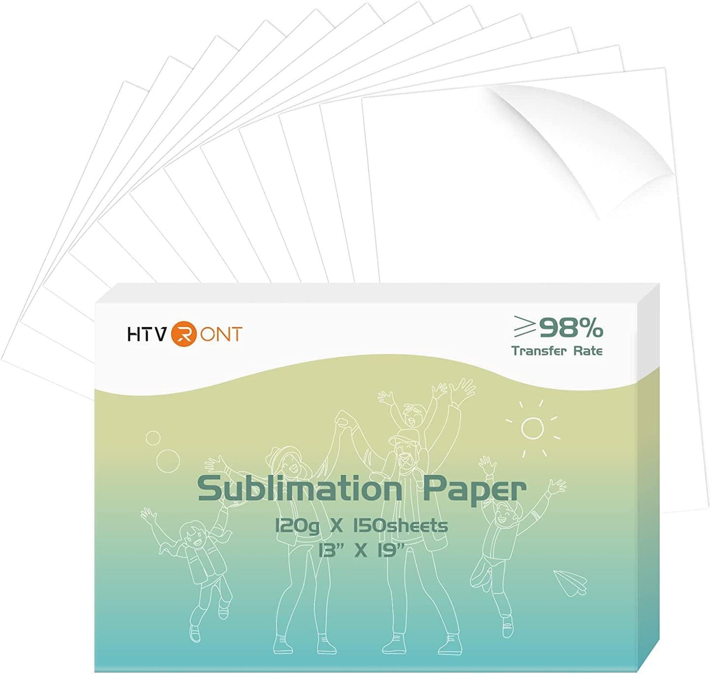 HTVRONT Sublimation Paper 8.5 x 11 inches - 150 Sheets Sublimation Paper Compatible with Inkjet Printer 120gsm