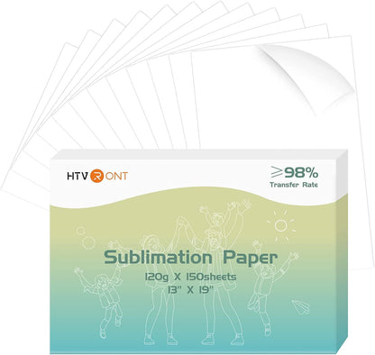 HTVRONT Sublimation Paper 8.5 x 11 inches - 150 Sheets Sublimation Paper Compatible with Inkjet Printer 120gsm
