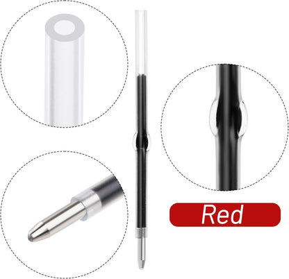 jiebor 100Pcs Beadable Pens Refills Ballpoint Pens Refills Black Ink 1.0mm for Plastic Bead Pens Office Supplies 2.44 Inch