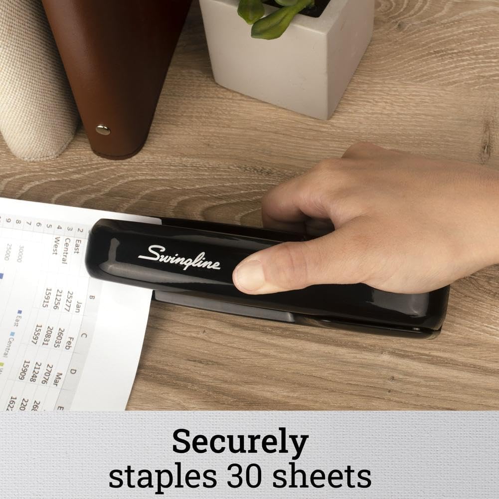 Swingline Stapler, 30 Sheet Capacity, 747 Business Stapler, Jam Free, Metal, Rio Red (74736)