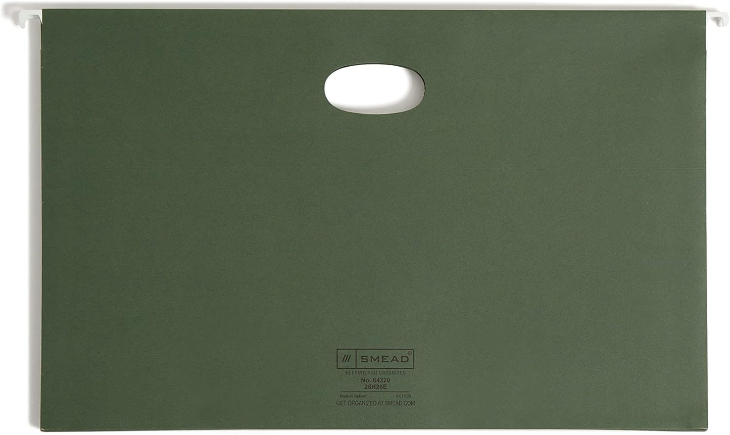 Smead Hanging File Pocket with Full-Height Gusset, 3-1/2" Expansion, Letter Size, Standard Green, 10 per Box (64220)