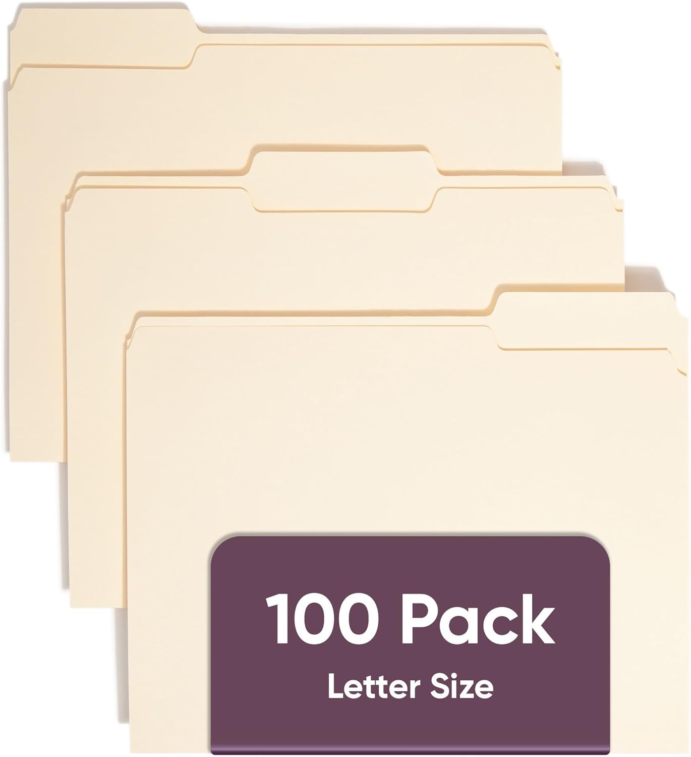 Smead File Folders Letter Sized, 1/3-Cut Tab, Assorted Positions, Letter Size Manila Folders, 200 Per Box