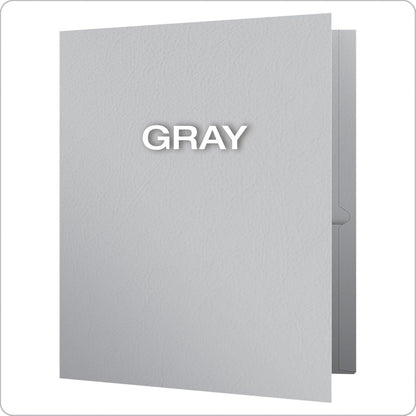 Oxford Twin-Pocket Folders, Textured Paper, Letter Size, Dark Blue, Holds 100 Sheets, Box of 25 (57538EE)