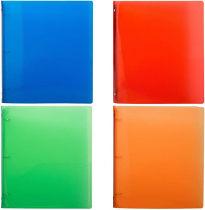 JAM PAPER Plastic 0.75 inch Binder - Clear 3 Ring Binder - Sold Individually