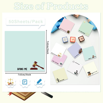 Inspirational Sticky Notes Gifts - 9 Pack Funny Positive Quotes Notepads 3x3 Inches, Fun Motivational Self-Adhesive Memo Pads Office Study Supplies for Friends Coworkers (450 Sheets)