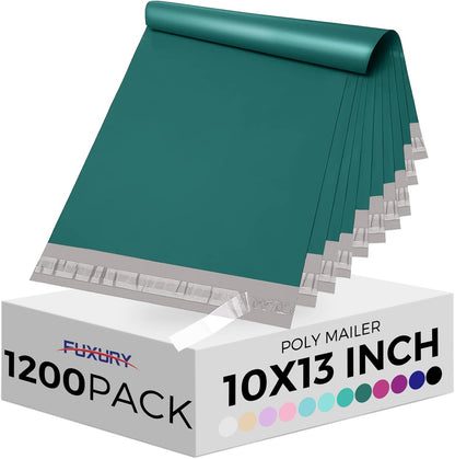 Fuxury Poly Mailers 10x13 Inch 100 Pack,Shipping Bags for Clothing,Strong Adhesive Mailing Envelopes,Heavy Duty Self Seal Plastic Postal Return Package Bags for Books Accessories Business,White