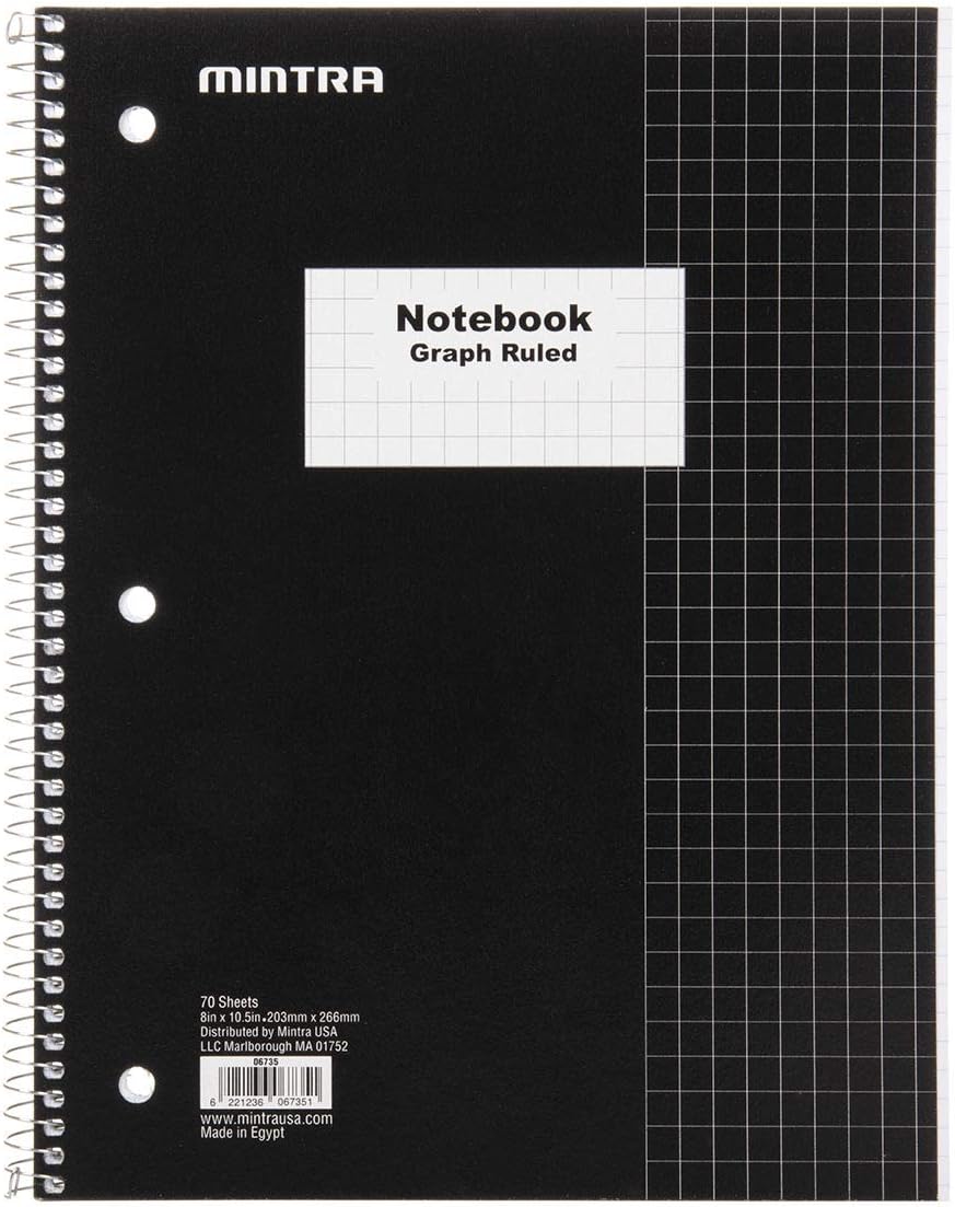Mintra Office Spiral Notebooks, Wirebound, Journals for School, Work, Business, Aesthetic Stationery, Writing Pads, Teacher & Student Supplies (6, Pastel, College)